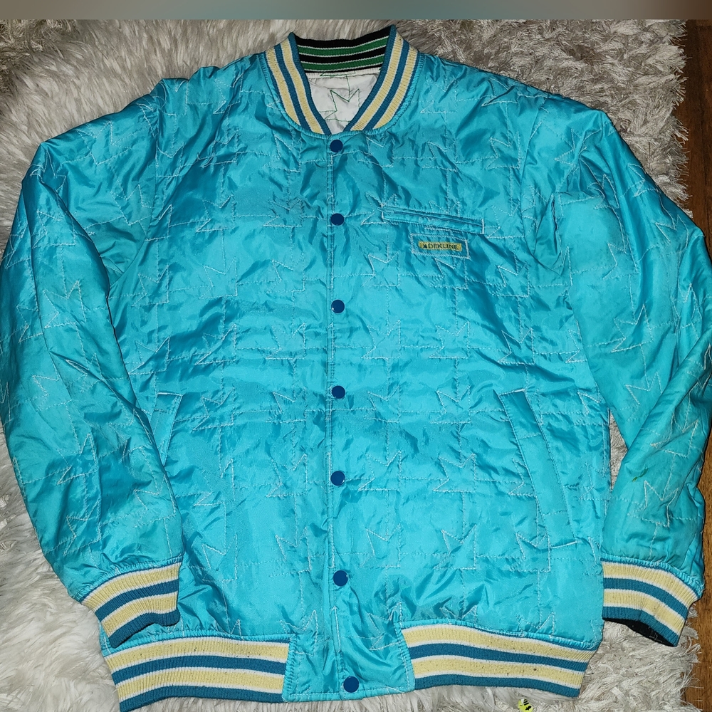 Dekline Reversible Coat Jacket s/m men stars